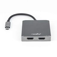 Rocstor Y10A203-A1 Premium USB-C to Dual HDMI Multi Monitor Adapter - 4K 30Hz  USB Type- C 2-Port MST Hub - for Mac and Windows  4Kx2K Resolutions up to 3840x2160 @ 30Hz, Aluminu