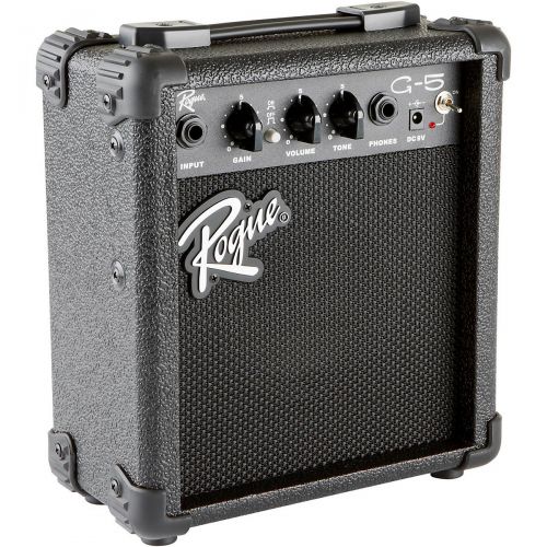  Rogue},description:The Rogue G5 is a battery-powered guitar amp designed to be easy to carry and provide adequate volume wherever you go.It can be powered by a simple 9V battery or