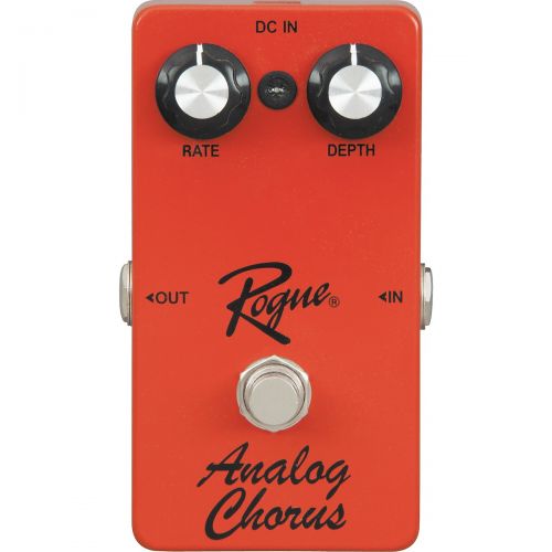  Rogue},description:The Rogue Analog Chorus pedal creates modulation effects, from wide sweeping to shimmering 12-string sound. It adds depth to electric guitars, electronic keyboar