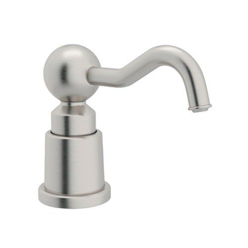  Rohl LS650CSTN Luxury Country SoapLotion Dispenser with 3-12-Inch Reach and One Touch System, Satin Nickel