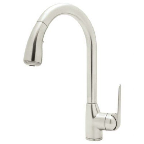  Rohl R7506SSTN-2 B240Nshstn R7506S-2 De Lux Bar Faucet with Pull Out Spray and Metal Lever Handle, Satin Nickel