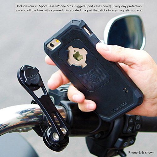  Rokform Samsung Galaxy S4 Pro Series Motorcycle Mount / Holder Kit with S4 Protective Case & Universal RokLock Twist Lock & Magnetic Mount System that’s Made in USA from CNC Machin
