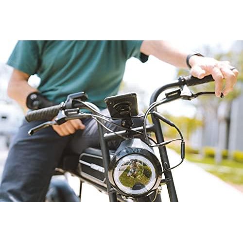  Rokform - Motorcycle Handlebar Cell Phone Mount, Mounts to ANY Handlebar Measuring from 7/8 to 1-1/4, Secures Phone Via Quad Tab Twist Lock Mount and Built-In Magnet Mount (Black)