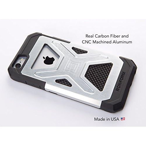  Rokform Fuzion iPhone 66s PLUS Aluminum & Carbon Fiber Dual Layer Protective Case. Made in USA (Clear Anodized AL)