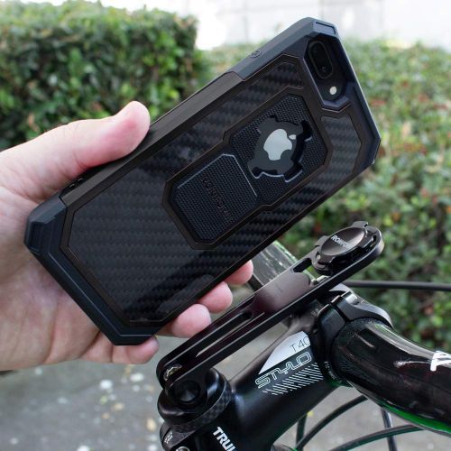  Rokform Fuzion Pro Series [iPhone 8766s Plus] Protective Aluminum & Carbon Fiber Magnetic case with Twist Lock (Black)