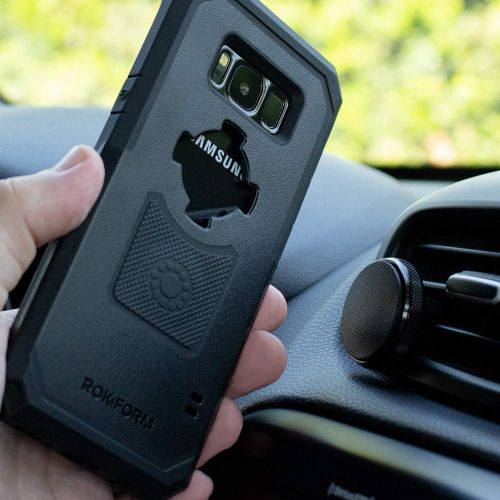  Rokform Samsung Galaxy S8 Rugged Series Military Grade Magnetic Protective Phone Case with twist lock & Universal Car Vent Mount (Black)