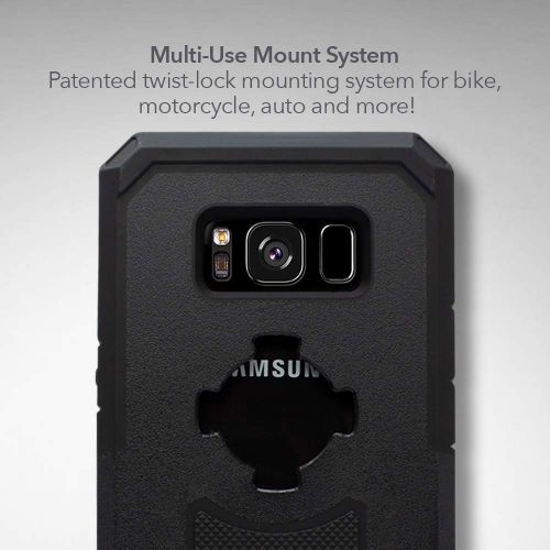 Rokform Samsung Galaxy S8 PLUS Rugged Series Military Grade Magnetic Protective Phone Case with twist lock & Universal Magnet Car Vent Mount (Black)