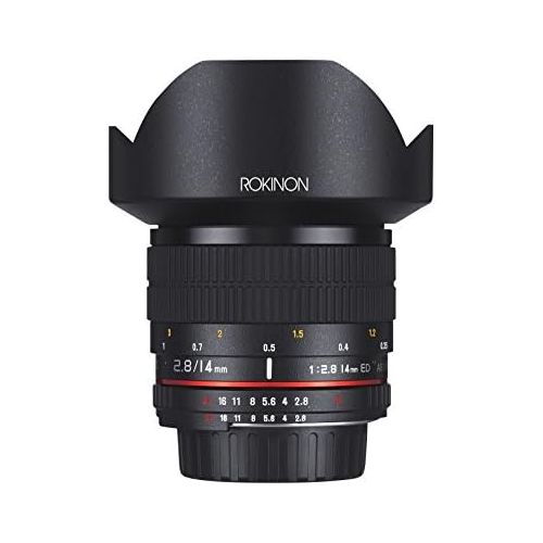  [아마존베스트]Rokinon FE14M-C 14mm F2.8 Ultra Wide Lens for Canon (Black)