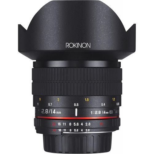  [아마존베스트]Rokinon FE14M-C 14mm F2.8 Ultra Wide Lens for Canon (Black)