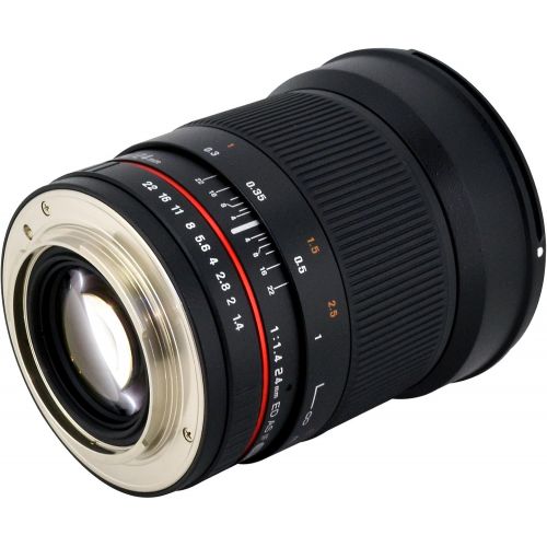  Rokinon RK24M-FX 24mm F1.4 Aspherical Lens for Fujifilm X-Mount Cameras