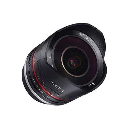  Rokinon 8mm F2.8 UMC Fisheye II (Black) Lens for Fuji X Mount Digital Cameras (RK8MBK28-FX)
