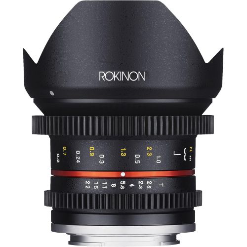  Rokinon Cine CV12M-FX 12mm T2.2 Cine Lens for Fujifilm X-Mount Cameras