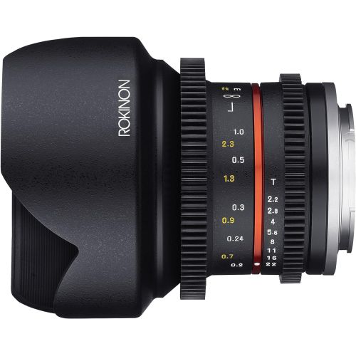  Rokinon Cine CV12M-FX 12mm T2.2 Cine Lens for Fujifilm X-Mount Cameras