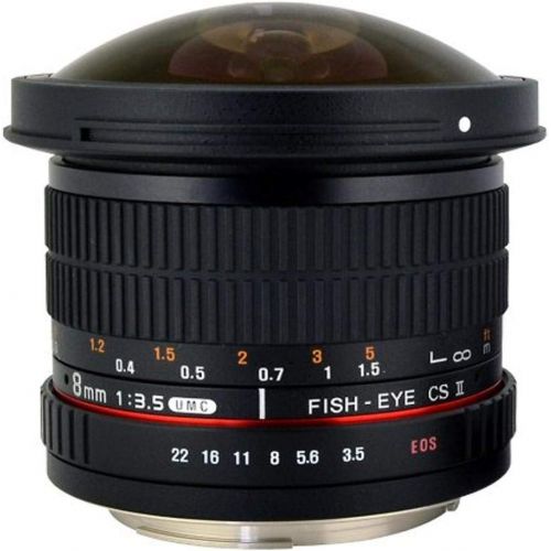  Rokinon HD8M-FX HD 8mm F3.5 Fisheye Lens for Fujifilm X-Mount Cameras