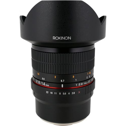  Rokinon FE14M-FX 14mm F2.8 Ultra Wide Lens for Fujifilm X-Mount Cameras