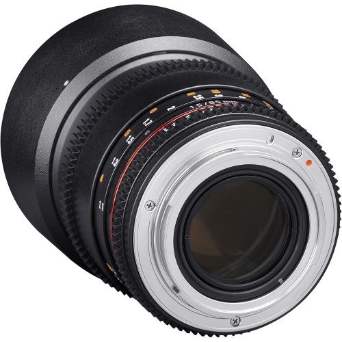  Rokinon Cine DS DS85M-N 85mm T1.5 AS IF UMC Full Frame Cine Fixed Lens for Nikon