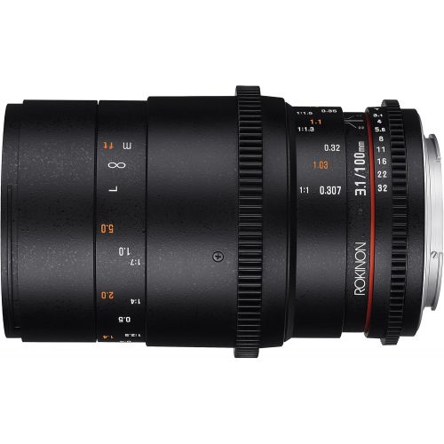  Rokinon Cine DS 100mm T3.1 ED UMC Full Frame Telephoto Macro Cine Lens for Nikon Digital SLR Cameras