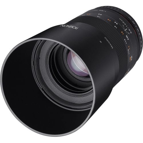  Rokinon 100mm F2.8 ED UMC Full Frame Telephoto Macro Lens with Built-in AE Chip for Nikon Digital SLR Cameras