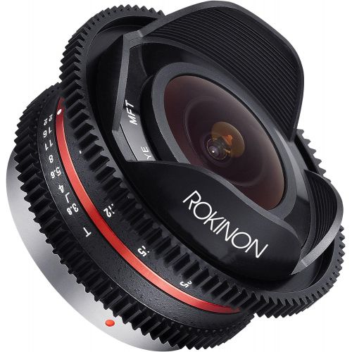  Rokinon CV75MFT-B 7.5mm T3.8 Cine Fisheye Lens for Olympus/Panasonic Micro 4/3 Cameras Black