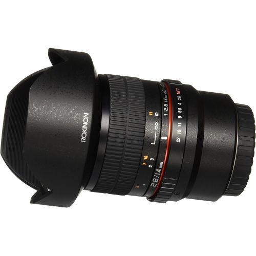  Rokinon FE14M-MFT 14mm F2.8 Ultra Wide Lens for Micro Four-Thirds Mount and Fixed Lens for Olympus/Panasonic Micro 4/3 Cameras,Black