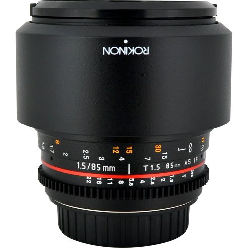  Rokinon Cine CV85M-MFT 85mm T1.5 Cine Aspherical Lens for Micro Four-Thirds 85-85mm Fixed Lens for Olympus/Panasonic Micro 4/3 Cameras