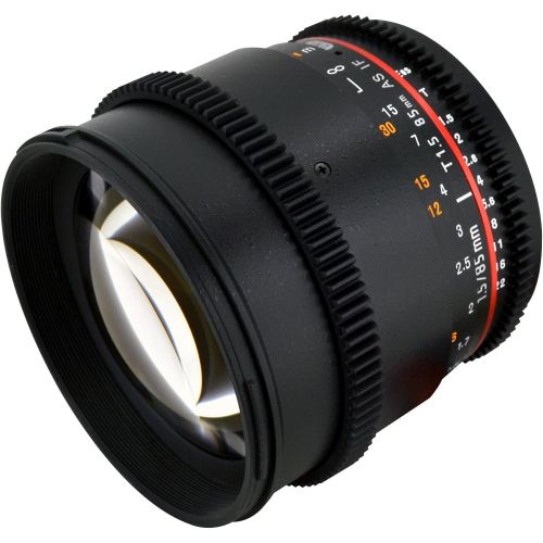  Rokinon Cine CV85M-MFT 85mm T1.5 Cine Aspherical Lens for Micro Four-Thirds 85-85mm Fixed Lens for Olympus/Panasonic Micro 4/3 Cameras