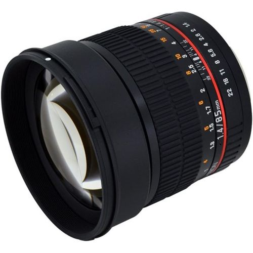  Rokinon 85M-N 85mm F1.4 Aspherical Fixed Lens for Nikon (Black) (Discontinued by Manufacturer)