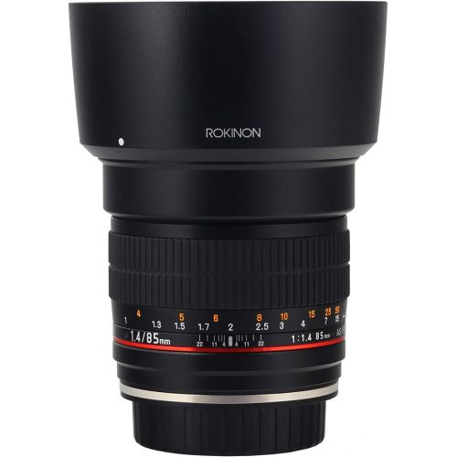  Rokinon 85M-N 85mm F1.4 Aspherical Fixed Lens for Nikon (Black) (Discontinued by Manufacturer)