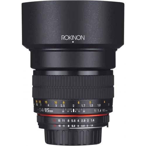  Rokinon 85M-N 85mm F1.4 Aspherical Fixed Lens for Nikon (Black) (Discontinued by Manufacturer)