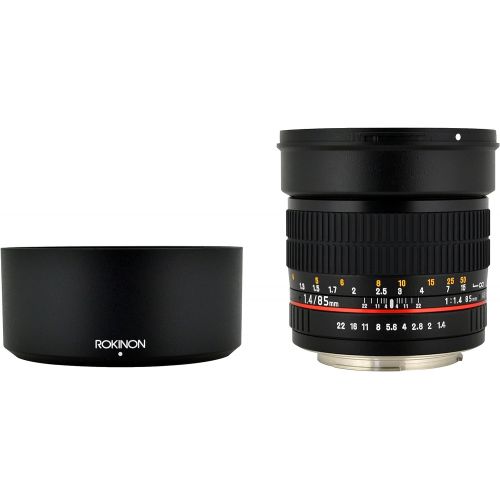  Rokinon 85M-N 85mm F1.4 Aspherical Fixed Lens for Nikon (Black) (Discontinued by Manufacturer)