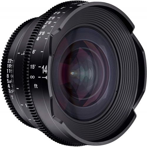  Rokinon Xeen XN14-NEX 14mm T1.5 Professional Cine Lens for Sony E Mount Interchangeable Lens Cameras (Black)