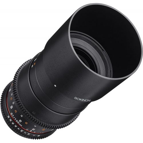  Rokinon Cine DS 100mm T3.1 ED UMC Full Frame Telephoto Macro Cine Lens for Nikon Digital SLR Cameras