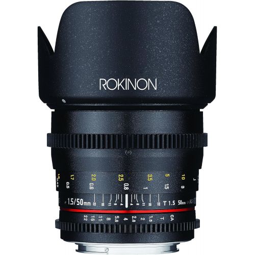  Rokinon DS50M-S Cine DS 50 mm T1.5 AS IF UMC Full Frame Cine Lens for Sony A Mount Cameras