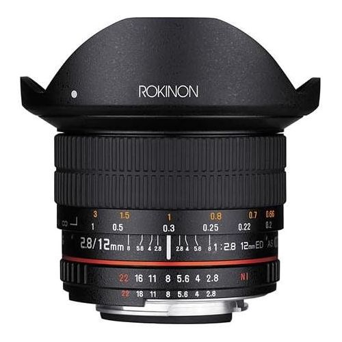  Rokinon 12mm F2.8 Full Frame Fisheye, Manual Focus Lens for Nikon F Mount with AE Chip