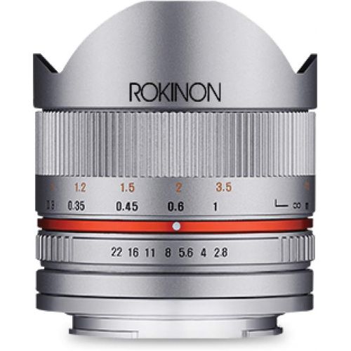  Rokinon RK8MS-E 8mm F2.8 Series 2 Fisheye Lens for Sony E Cameras, Silver