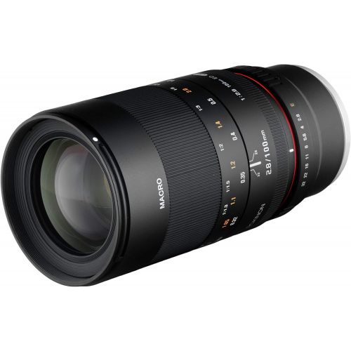  Rokinon 100mm F2.8 ED UMC Full Frame Telephoto Macro Lens for Fuji X Interchangeable Lens Cameras