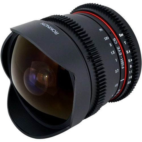  Rokinon RK8MV-C 8mm T3.8 Cine Fisheye Lens for Canon Video DSLR with Declicked Aperture