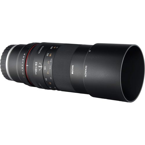  Rokinon 100mm F2.8 ED UMC Full Frame Telephoto Macro Lens for Sony Alpha A Mount Digital SLR Cameras