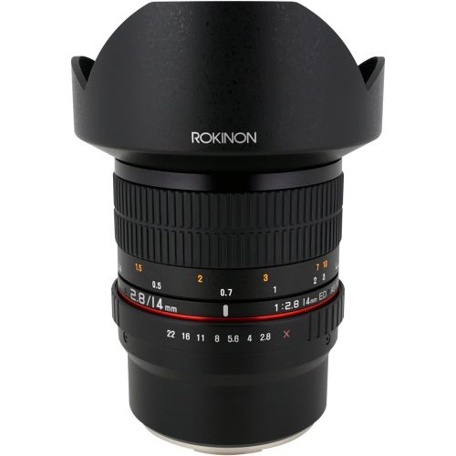  Rokinon FE14M-MFT 14mm F2.8 Ultra Wide Lens for Micro Four-Thirds Mount and Fixed Lens for OlympusPanasonic Micro 43 Cameras