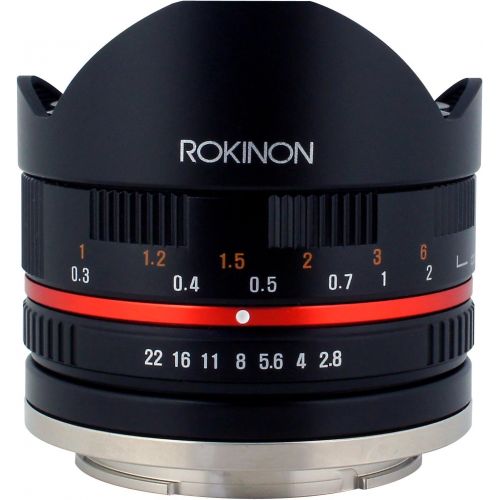  Rokinon 8mm F2.8 UMC Fisheye II (Black) Fixed Lens for Sony E-Mount (NEX) Cameras (RK8MBK28-E)