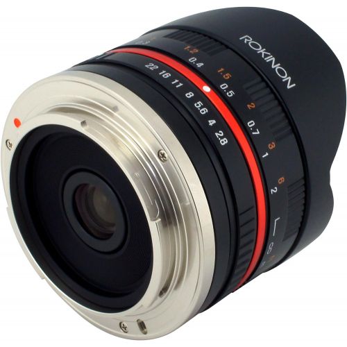 Rokinon 8mm F2.8 UMC Fisheye II (Black) Fixed Lens for Sony E-Mount (NEX) Cameras (RK8MBK28-E)