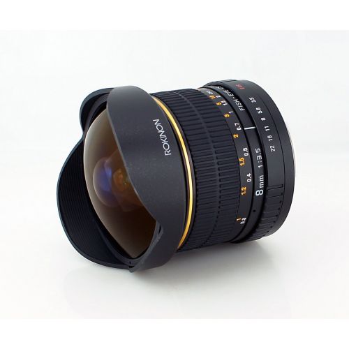  Rokinon FE8M-C 8mm F3.5 Fisheye Fixed Lens for Canon - Black