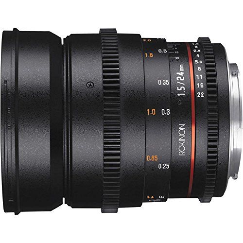  Rokinon DS 24mm T1.5 Cine Lens (DS24M-NEX) for Sony E-Mount + Accessory and Filter Bundle