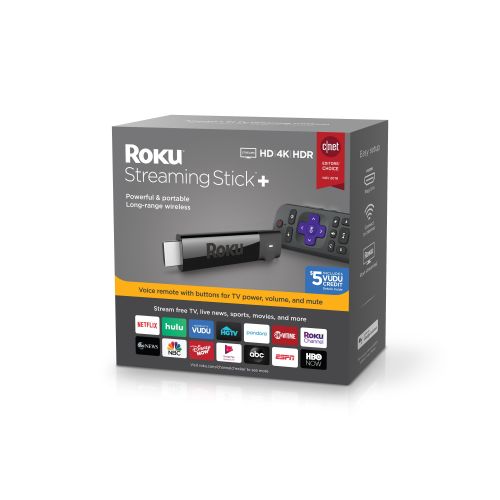  Roku Streaming Stick+ 4K-$15 FREE VUDU CONTENT WITH $35 CREDIT TOWARDS SLING TV AND 30-DAY FREE TRIAL OF SHOWTIME