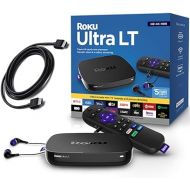 Roku Ultra LT 4K/HDR/HD Streaming Player with Enhanced Voice Remote, Ethernet, MicroSD with Premium 6FT 4K Ready HDMI Cable, Black