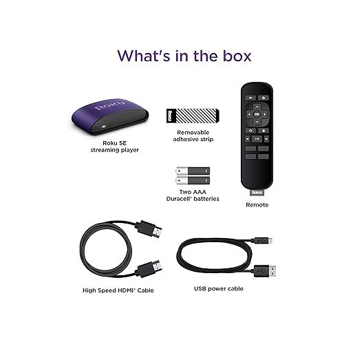  Roku LE HD Streaming Media Player with High Speed HDMI Cable and Simple Remote White Device Only