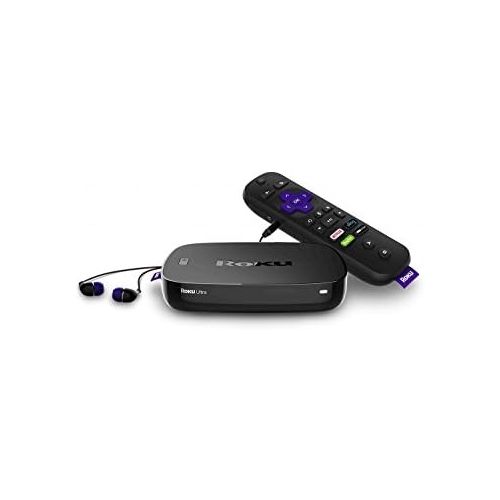  [아마존베스트]Roku Ultra | 4K/HDR/HD Streaming Player with Enhanced Remote (Voice, Remote Finder, Headphone Jack, TV Power and Volume), Ethernet, MicroSD and USB