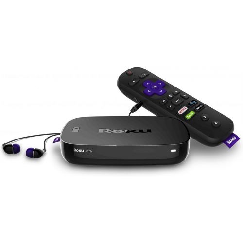  [아마존베스트]Roku Ultra | 4K/HDR/HD Streaming Player with Enhanced Remote (Voice, Remote Finder, Headphone Jack, TV Power and Volume), Ethernet, MicroSD and USB