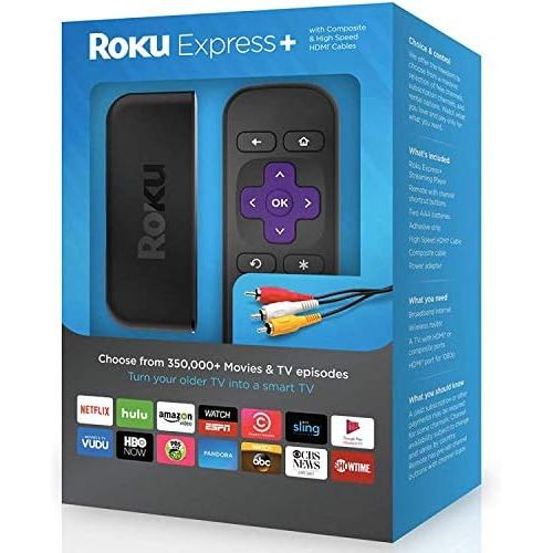  [아마존베스트]Roku Express+ | HD Streaming Media Player, includes HDMI and Composite Cable