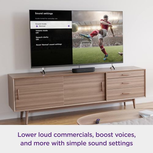  [아마존베스트]Roku Streambar | 4K/HD/HDR Streaming Media Player & Premium Audio, All In One, Includes Roku Voice Remote, Released 2020